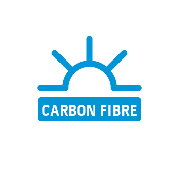 Le lampade infrarosse sono realizzate in fibra di carbonio, tecnologia ecologica che permette di sfruttare il riscaldamento minimizzando la dispersione in luce.